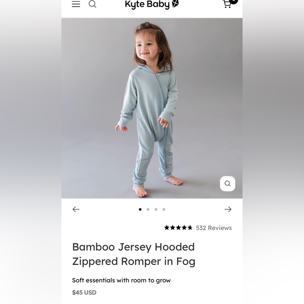 Kyte Baby Hooded Romper
